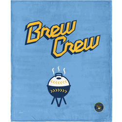 MLB Milwaukee Brewers City Connect Silk Touch Sherpa Throw Blanket 50x60 Inches