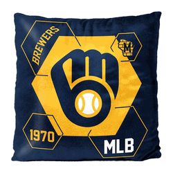 MLB Milwaukee Brewers Connector Velvet Reverse Pillow 16 x 16 Inches