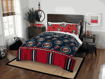 MLB Minnesota Minnesota Twins Rotary Full Bed In A Bag Set