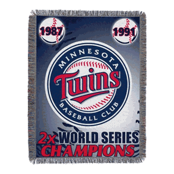 MLB Minnesota Twins Commemorative Series Throw Blanket 48x60 Inches