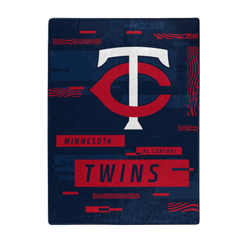 MLB Minnesota Twins Digitize Raschel Throw Blanket 60x80Inches