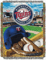MLB Minnesota Twins Homefield Advantage Tapestry Throw Blanket 48x60 Inches