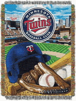 MLB Minnesota Twins Homefield Advantage Tapestry Throw Blanket 48x60 Inches
