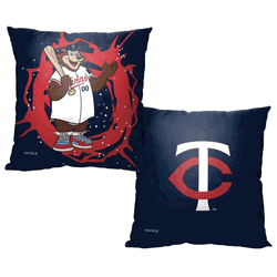 MLB Minnesota Twins Mascot Throw Pillow 18x18 Inches