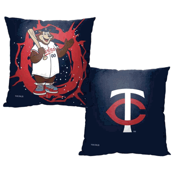 MLB Minnesota Twins Mascot Throw Pillow 18x18 Inches