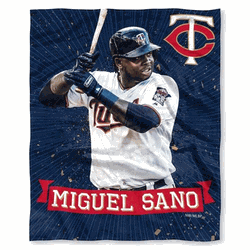 MLB Minnesota Twins Miguel Sano Silk Touch Throw Blanket 50x60 Inches