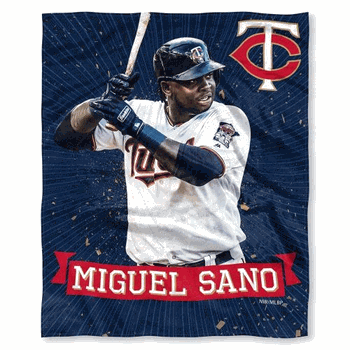 MLB Minnesota Twins Miguel Sano Silk Touch Throw Blanket 50x60 Inches