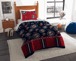 MLB Minnesota Twins Rotary Twin Bed In A Bag Set 64 x 86 Inches