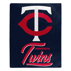 MLB Minnesota Twins Signature Raschel Throw Blanket 50x60 Inches