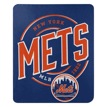 MLB New York Mets Campaign Fleece Throw Blanket 50x60 Inches