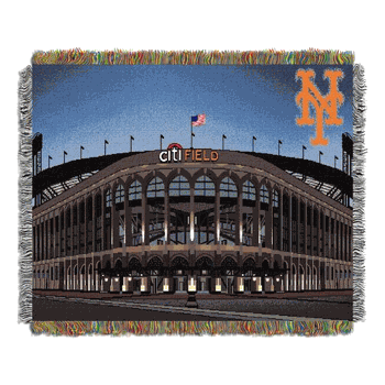 MLB New York Mets Citi Field Stadium Tapestry Throw Blanket 48x60 Inches