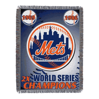 MLB New York Mets Commemorative Series Throw Blanket 48x60 Inches