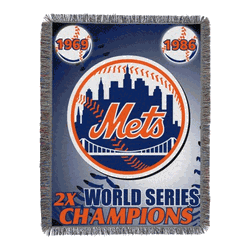 MLB New York Mets Commemorative Series Throw Blanket 48x60 Inches