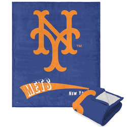 MLB New York Mets Cooperstown Collection Throwback Silk Touch Sherpa Throw Blanket 50 x 60 Inches