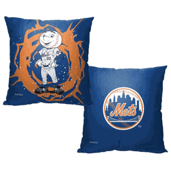 MLB New York Mets Mascot Throw Pillow 18x18 Inches