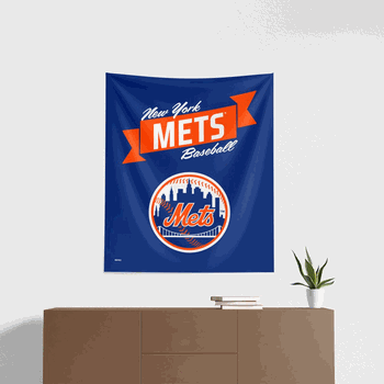 MLB New York Mets Premium Wall Hanging 34 x 40 Inches