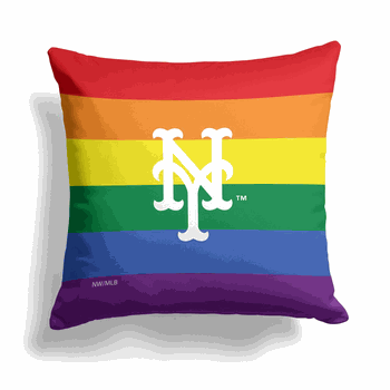 MLB New York Mets Pride Series Throw Pillow 18x18 Inches