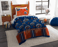 MLB New York New York Mets Rotary Twin Bed In A Bag Set