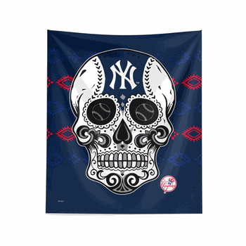 MLB New York Yankees Candy Skull Wall Hanging 34x40 Inches