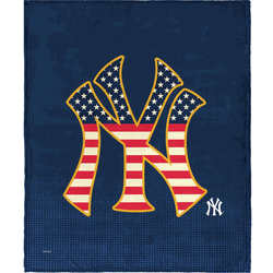 MLB New York Yankees Celebrate Series Silk Touch Sherpa Throw Blanket 50x60 Inches