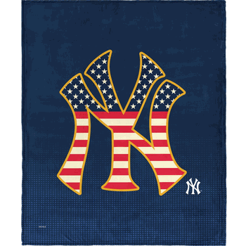 MLB New York Yankees Celebrate Series Silk Touch Sherpa Throw Blanket 50x60 Inches