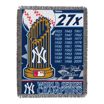 MLB New York Yankees Commemorative Series Throw Blanket 48x60 Inches