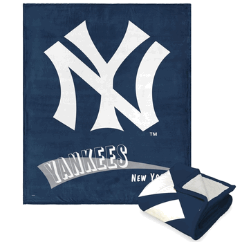 MLB New York Yankees Cooperstown Collection Throwback Silk Touch Sherpa Throw Blanket 50 x 60 Inches