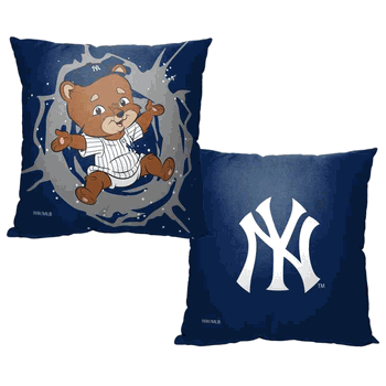 MLB New York Yankees Mascot Throw Pillow 18x18 Inches