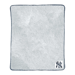 MLB New York Yankees Patch Two Tone Sherpa Throw Blanket 50x60 Inches