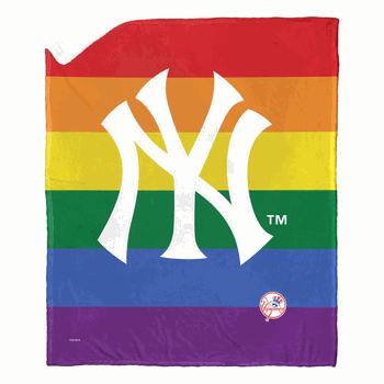 MLB New York Yankees Pride Series Silk Touch Sherpa Throw Blanket 50x60 Inches