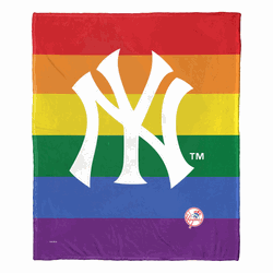 MLB New York Yankees Pride Series Silk Touch Throw Blanket 50x60 Inches
