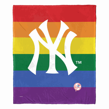 MLB New York Yankees Pride Series Silk Touch Throw Blanket 50x60 Inches