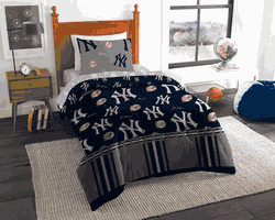 MLB New York Yankees Rotary Twin Bed In A Bag Set