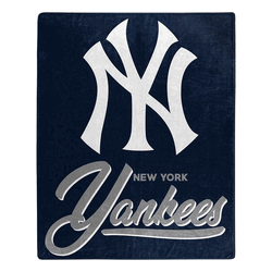 MLB New York Yankees Signature Raschel Throw Blanket 50x60 Inches