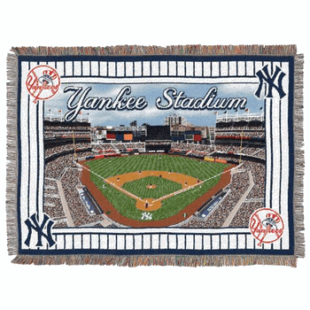 MLB New York Yankees Yankee Stadium Tapestry Throw Blanket 48x60 Inches