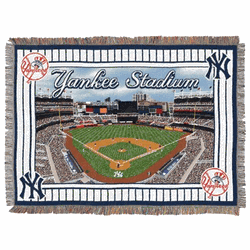 MLB New York Yankees Yankee Stadium Tapestry Throw Blanket 48x60 Inches