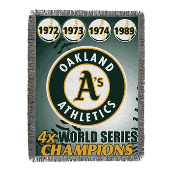 MLB Oakland Athletics Commemorative Series Throw Blanket 48x60 Inches