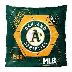 MLB Oakland Athletics Connector Velvet Reverse Pillow 16 x 16 Inches