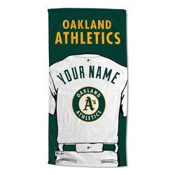 MLB Oakland Athletics Jersey Personalized Beach Towel 30x60 Inches