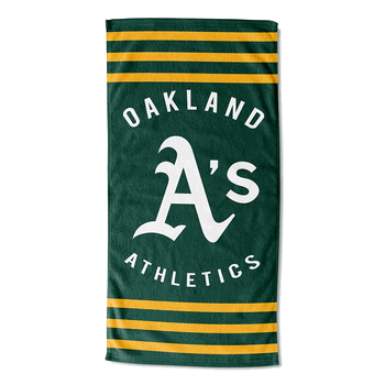 MLB Oakland Athletics Stripes Beach Towel 30 x 60 Inches