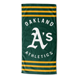 MLB Oakland Athletics Stripes Beach Towel 30 x 60 Inches