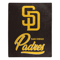MLB Padres Signature Raschel Throw Blanket 50 x 60 Inches