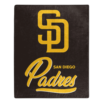 MLB Padres Signature Raschel Throw Blanket 50 x 60 Inches
