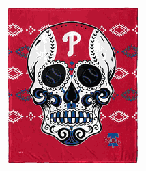 MLB Philadelphia Phillies Candy Skull Silk Touch Throw