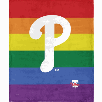 MLB Philadelphia Phillies Celebrate Series Silk Touch Sherpa Throw Blanket 50x60 Inches