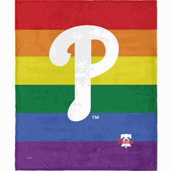 MLB Philadelphia Phillies Celebrate Series Silk Touch Sherpa Throw Blanket 50x60 Inches