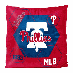 MLB Philadelphia Phillies Connector Velvet Reverse Pillow 16 x 16 Inches