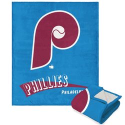 MLB Philadelphia Phillies Cooperstown Collection Throwback Silk Touch Sherpa Throw Blanket 50 x 60 Inches
