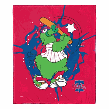 MLB Philadelphia Phillies Mascot Silk Touch Throw Blanket 50x60 Inches