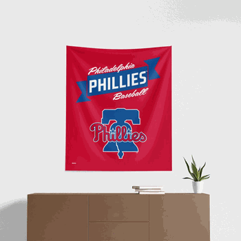 MLB Philadelphia Phillies Premium Wall Hanging 34 x 40 Inches